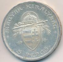 1938. 5P Ag "Szent István" T:2 felületi karc
Adamo P8.1