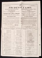 1864 Földessy Lajos magkereskedő magyar-német nyelvű árjegyzéke. Pest 1864. 6p.