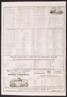 1866 Kolozsvár, Demjén László könyvkereskedésének árjegyzéke. 65x45 cm