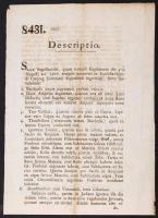 1807 Sopron vármegye Csepreg mezővárosának templomából ellopott tárgyak jegyzéke. Hirdetmény latin nyelven 2p.