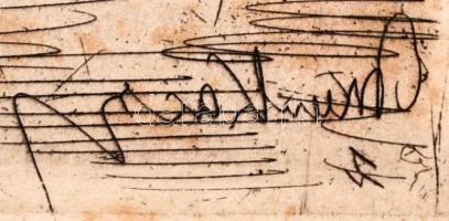 Munkácsy Mihály (1844-1900): Konyhában. Munkácsy egyetlen rézkarcának eredeti dúcról készült lenyoma...