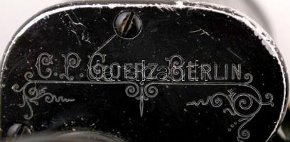 cca 1920 C. P. Goerz Berlin Trieder Binocle (6×) távcső, eredeti hiányos bőr tokjába, sorozatszám: 5...