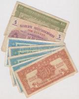 Ausztria / Szövetséges megszállás 1944. 50gr + 1Sch (4x) + 5Sch + 10Sch T:III Austria / Allied occupation 1944. 50 Groschen + 1 Schilling (4x) + 5 Schilling + 10 Schilling C:F