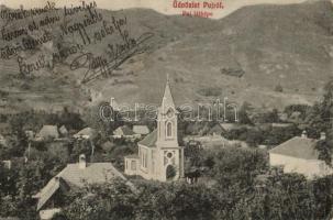 Puj, Pui; Látkép templommal; Papp Árpád saját kiadása / view with church (EB)