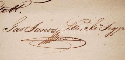 1844 Ügyvédi oklevél, kihirdetési záradékkal / Lawyers warrant 63x40 cm