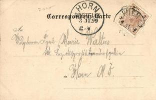 1899 Vienna, Wien; Jubiläums-Ausstellung, Brückner's Tiroler Weinwirtschaft / wine pub advertis...