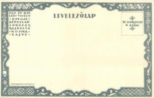 A könyvmoly 'Egy jó kislány viselt dolgai' II. sorozat 4. szám / Hungarian art postcard s:...