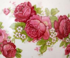 Zsolnay virágmintás lisztes vagy aludttejes korsó, matricás, hibátlan, jelzett, m: 14 cm, d: 11 cm