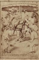 Pajzán vadászok - 9 darabos erotikus, pornográf képeslap sorozat / Naughty hunters - Series of 9 ero...