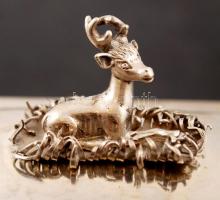 Antik (12 lat) ezüst (Ag.) cukortartó, jelzett (német), mesterjeggyel, alján karcolásokkal, gravíroz...