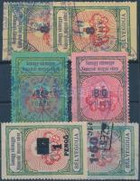 6 klf Somogy vármegye Kaposvár megyei város okmánybélyeg (18.500)