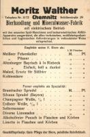 Chemnitz, Moritz Walthers Bierhandlung und Mineralwasser-Fabrik mit elektrischen Betrieb; Photo und ...