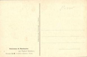 Danseuses de Montmartre. 72 Marque L.-E. modeles deposes, Paris / French Art Nouveau postcard s: Rap...