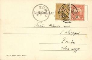 Budapest VI. Oktogon tér, Komlódi Jakab, Ernyei Lajos és Sokulski üzletei, villamos, Divald Károly