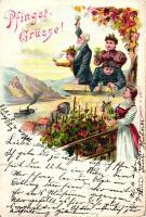 1898 Pentecost, wine, floral, litho (b)