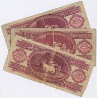 1949. 100Ft (3x) T:III,III-