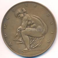 Kiss Kovács Gyula (1922-1984) 1964. "Renoir" Br emlékérem ÁPV plasztiktokban ismertető tanúsítvánnyal (60mm) T:1