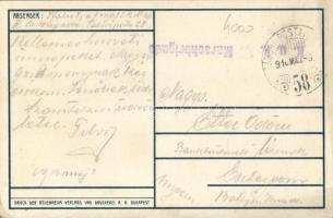 1916 Frohe Ostern. Armee II. Druck der Athenaeum Verlags und Druckerei A. G. Budapest / WWI Austrian...