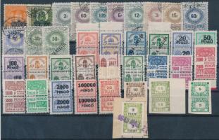 61 db váltó- és számlailleték bélyeg stecklapon