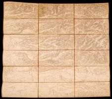 cca 1910 Erdélyi topográfiai térképek 1:25 000 méretaránnyal, mind vászonra kasírozva, jó állapotban...