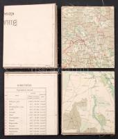 1909 Bihar vármegye közigazgatási és földművelési térképe. 1:144 000 Vászonra kasírozott, 4 részből ...