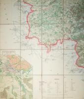 1909 Bihar vármegye közigazgatási és földművelési térképe. 1:144 000 Vászonra kasírozott, 4 részből ...