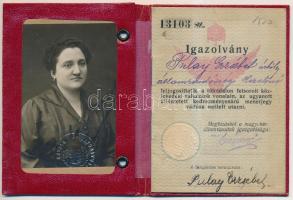 1946 Fényképes utazási igazolvány rendőri alkalmazottak számára / 1946 Travel pass for police workers