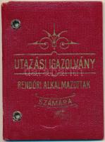 1946 Fényképes utazási igazolvány rendőri alkalmazottak számára / 1946 Travel pass for police worker...