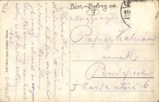 Óbecse, Templom utca, templom, Kiss Pál üzlete, Lévai Lajos kiadása / Church, street, shops (EK)