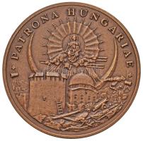 Bozó Gyula (1913-2004) 1986. "Patrona Hungariae / 300 éve szabadult fel Pécs a török hódoltság alól 1543-1686" nagyalakú Br emlékérem (70mm) T:2