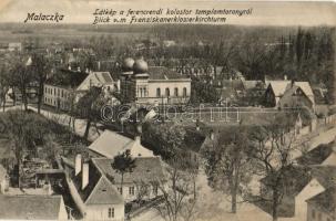 Malacka, látkép a ferencrendi kolostor templom tornyából, zsinagóga / synagogue (r)