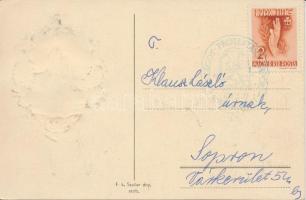 Léva, A Felvidék visszacsatolásának emlékére' / Hungarian patriotic propaganda Emb. 'Orszá...