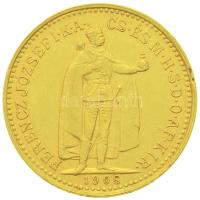 1908KB 10K Au "Ferenc József" Körmöcbánya (3.39g/0.900) T:2 kis ph.
Hungary 1908KB 10 Kor...