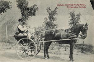 Nyíregyháza, talyigás, folklór, Borbély Sámuel kiadása