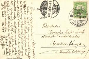 Selmecbánya, Banska Stiavnica; Kossuth tér, Singer Ignác és Grohmann Gyula üzletei, zárda; Grohmann ...