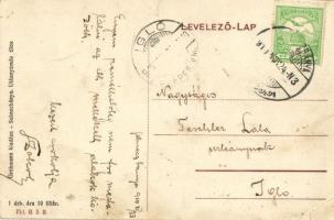 Selmecbánya, Banska Stiavnica; Deák Ferenc utca éjjel, Hungária szálloda; részeges kollázs, Grohmann...