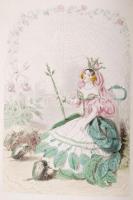 Grandville, J.J.: Les Fleurs animees. I. Paris, 1847. Gonet. 28 színezett acélmetszettel. Aranyozott...