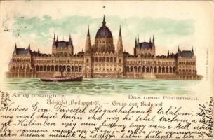 1899 Budapest V. Az új országház, litho (fa)