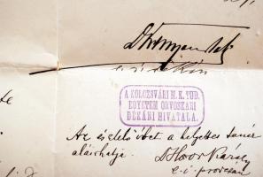 1904 A kolozsvári orvosi kar hallgatói boncolással pózolva tablófotó, hozzá szigorlati engedély bonc...