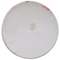 1985. "Komárom 1945-1985" jelzett hollóházi porcelán emlékérem dísztokban (88mm) T:2