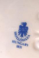 Hollóházi Szász Endre által tervezett mintával díszített porcelán tálka, matricás, hibátlan, jelzett...
