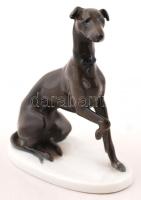 Rosenthal porcelán kutya, apró mázhibával, jelzett, m: 9 cm