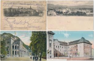 78 db RÉGI sérült történelmi magyar városképes lap; sok erdély, felvidék, horvát / 78 old damaged historical Hungarian town-view postcards; many Transylvanian, Upper-Hungarian and Croatian