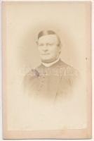 cca 1870 Rómer Flóris (1815-1889) régész, festő, tanár fotója. Schrecker J. fotó 7x11 cm