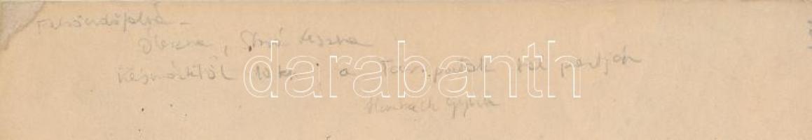 Hembach Gyula (?-?): Felsőerdőfalva (Felvidék), tus, papír, jelzett 25x19 cm