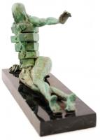 Salvador Dali után Ruchos: Anthropomorphic Cabinet. Nagy szériás bronz szobor márvány talapzaton, je...