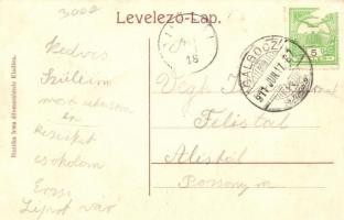 Lipótvár, Újvároska; Vasútállomás, Bisztika Irma állomástőzdse kiadása / railway station