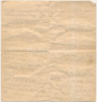 cca 1940 Hidegkuti Nándor (1922-2002) labdarúgó, az Aranycsapat játékosa saját kézzel írt szerelemes levele vitéz Hidegkuti Nándor aláírással. 4 beírt oldal