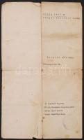 1924 Klein Jenő és Bürger Erzsébet házasság levele, viselt állapotban, 33×20 cm