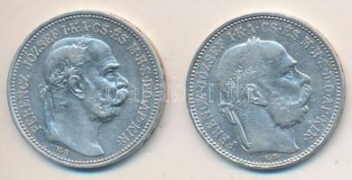 1896-1912. 1K Ag "Ferenc József" (2x) T:2,2-